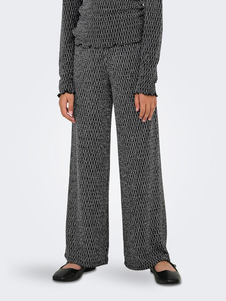 Kogqueen Glitter Pant Bf Jrs - Zwart Dessin