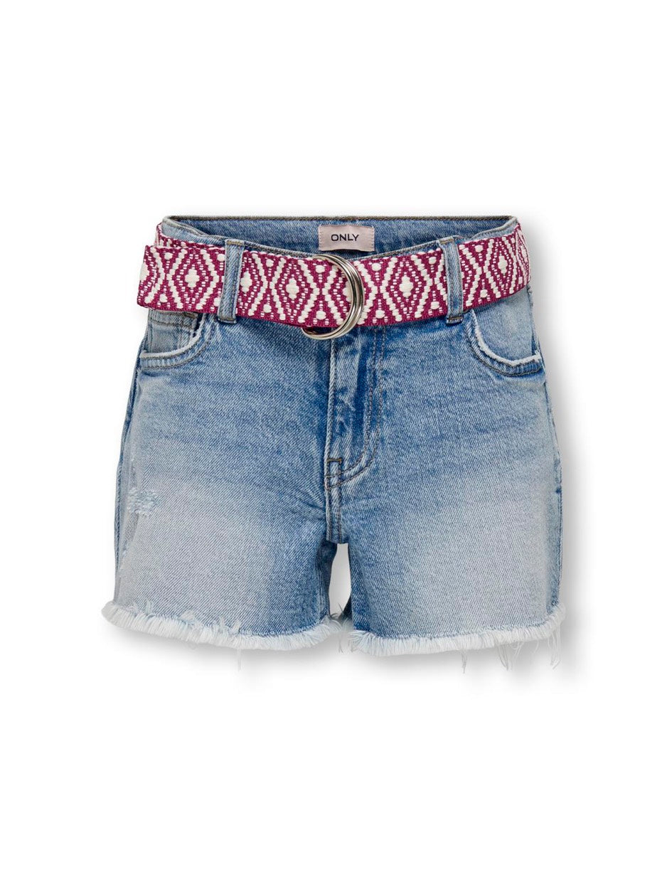 Kogrobyn Belt Vintage Dnm Shorts Az - Blue Denim