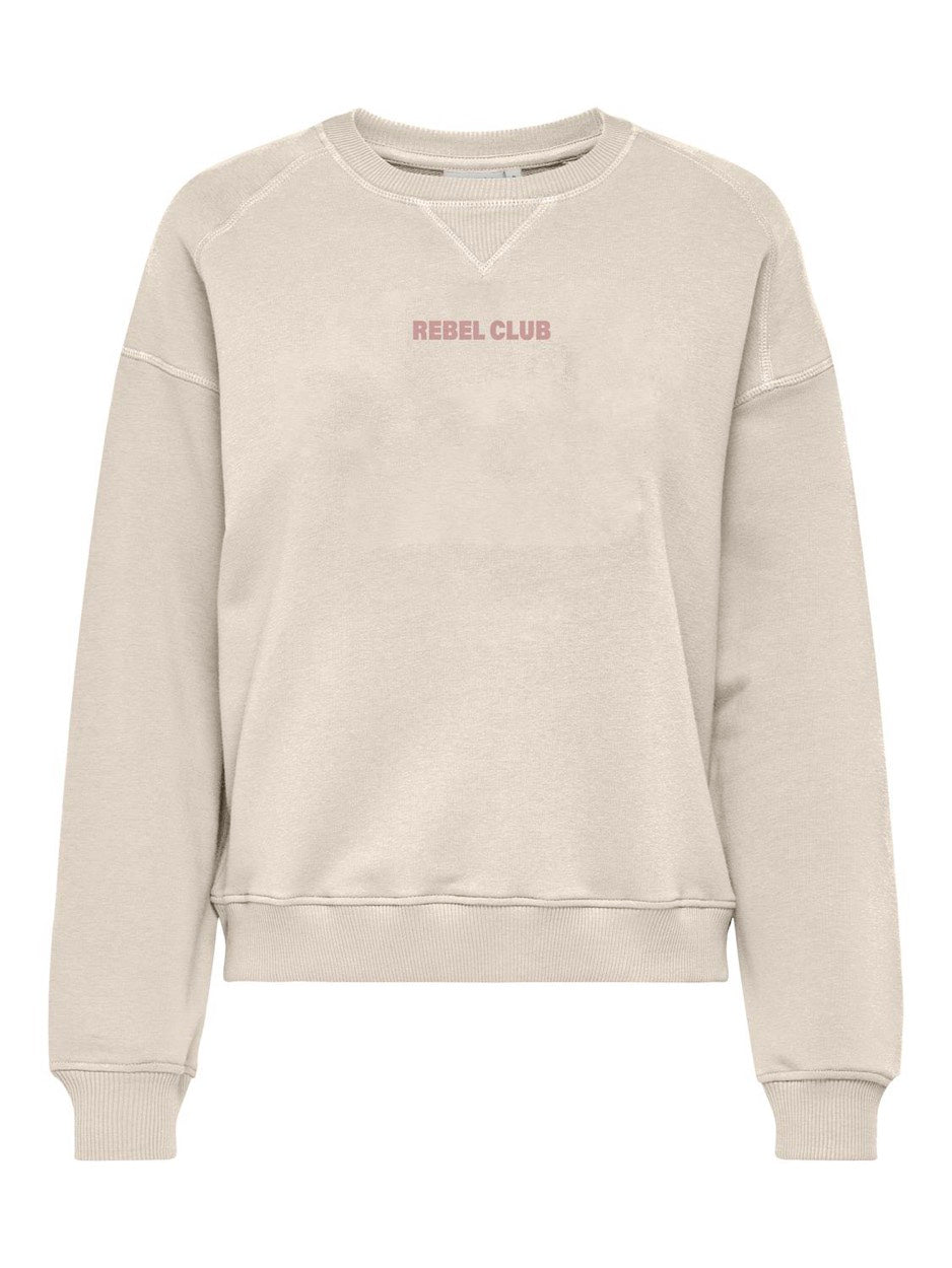 Kogdiana Ls Oversize O-neck Swt - Beige