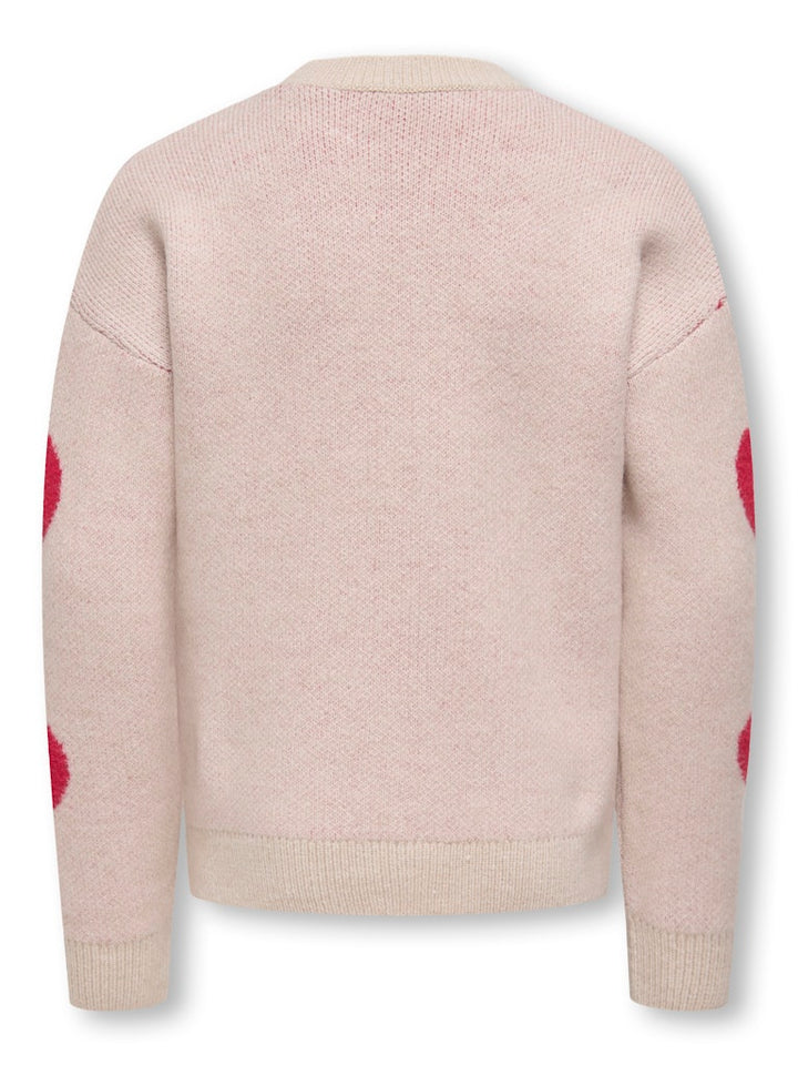 Kognaja L/s Flower Pullover Knt - Ecru Dessin