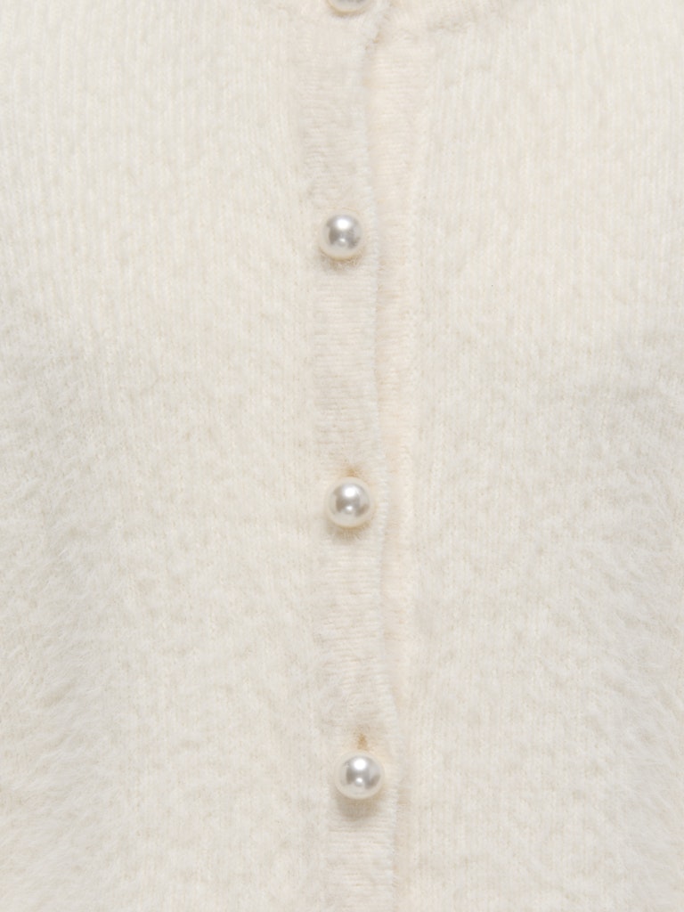 Kogpiumo Petra Pearl O-neck Car Knt Noos - Off-white