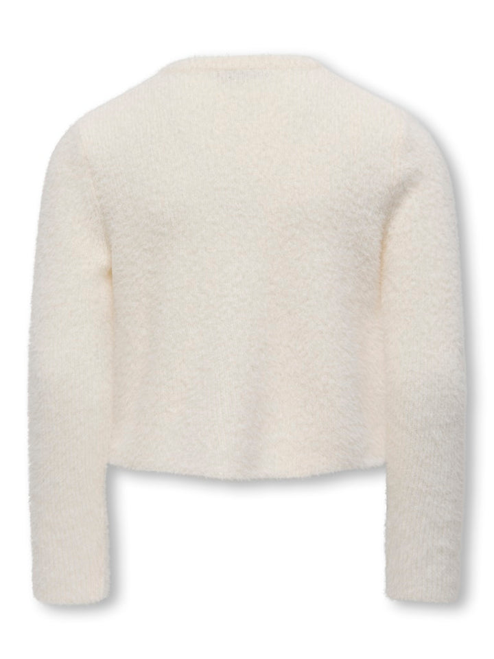 Kogpiumo Petra Pearl O-neck Car Knt Noos - Off-white