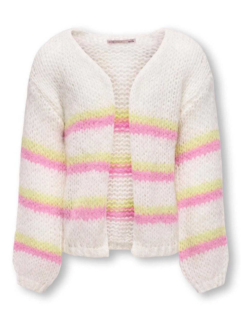 Kognordic Life Ls Stripe Cardigan - Ecru Dessin