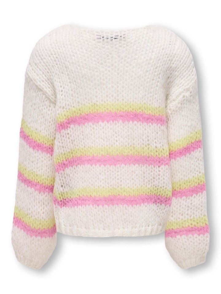 Kognordic Life Ls Stripe Cardigan - Ecru Dessin