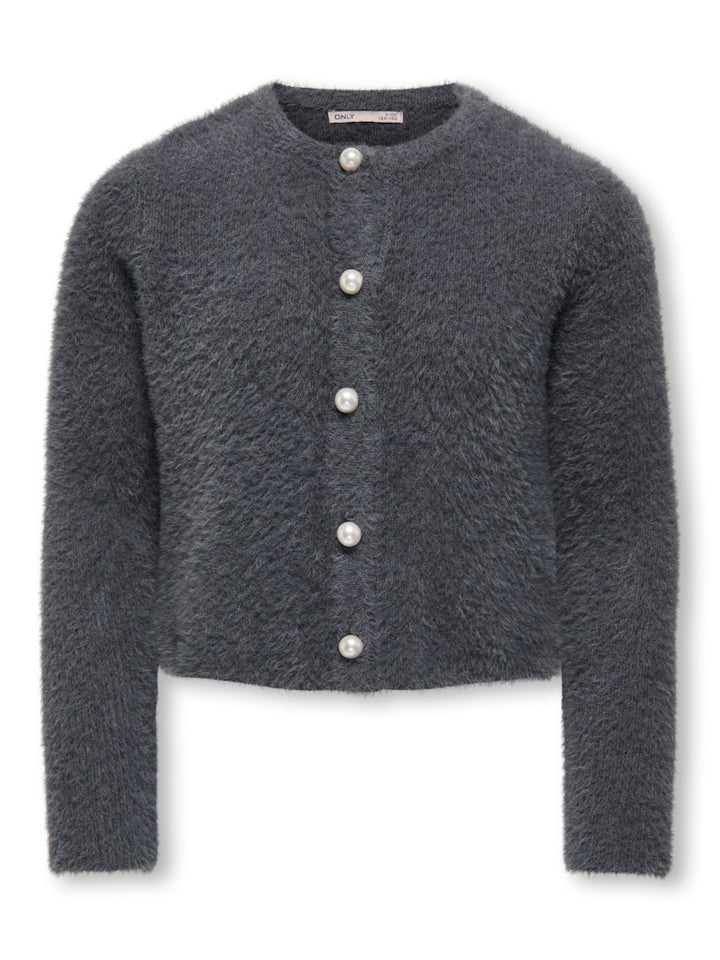 Kogpiumo Petra Pearl O-neck Car Knt Noos - Steel