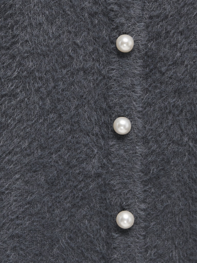 Kogpiumo Petra Pearl O-neck Car Knt Noos - Steel