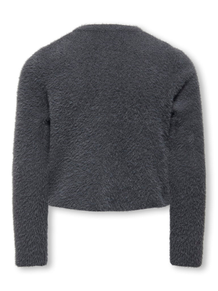 Kogpiumo Petra Pearl O-neck Car Knt Noos - Steel