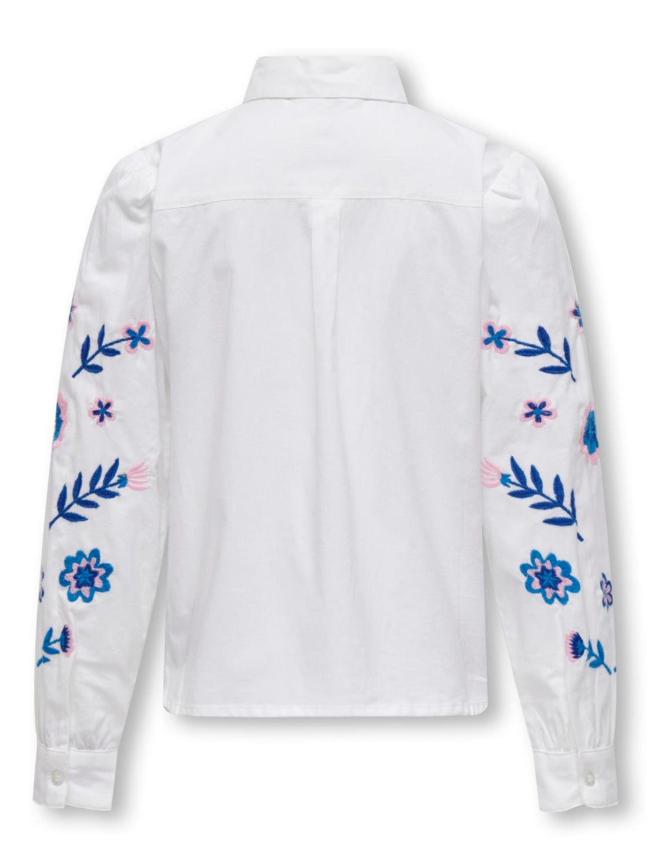 Kogzora Lise Ls Emb. Shirt Wvn - Off-white