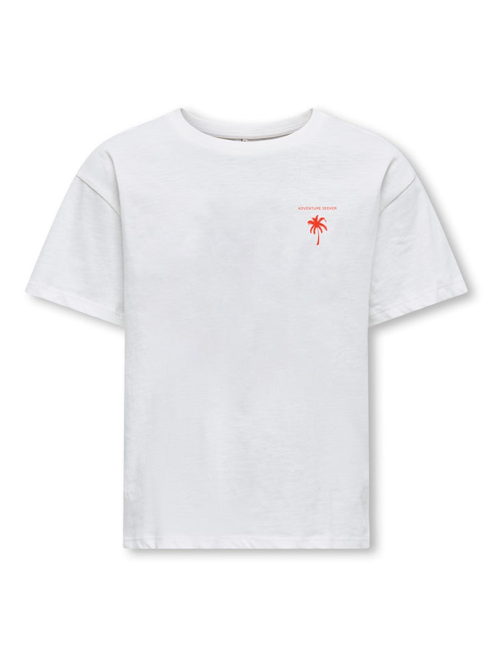 Kogvivienne S/s Loose Vacay Top - Off-white