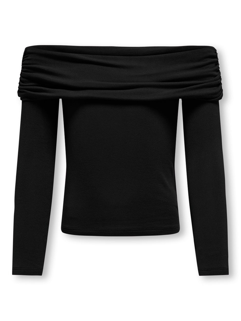 Kogamour Ls Offshoulder Top - Zwart