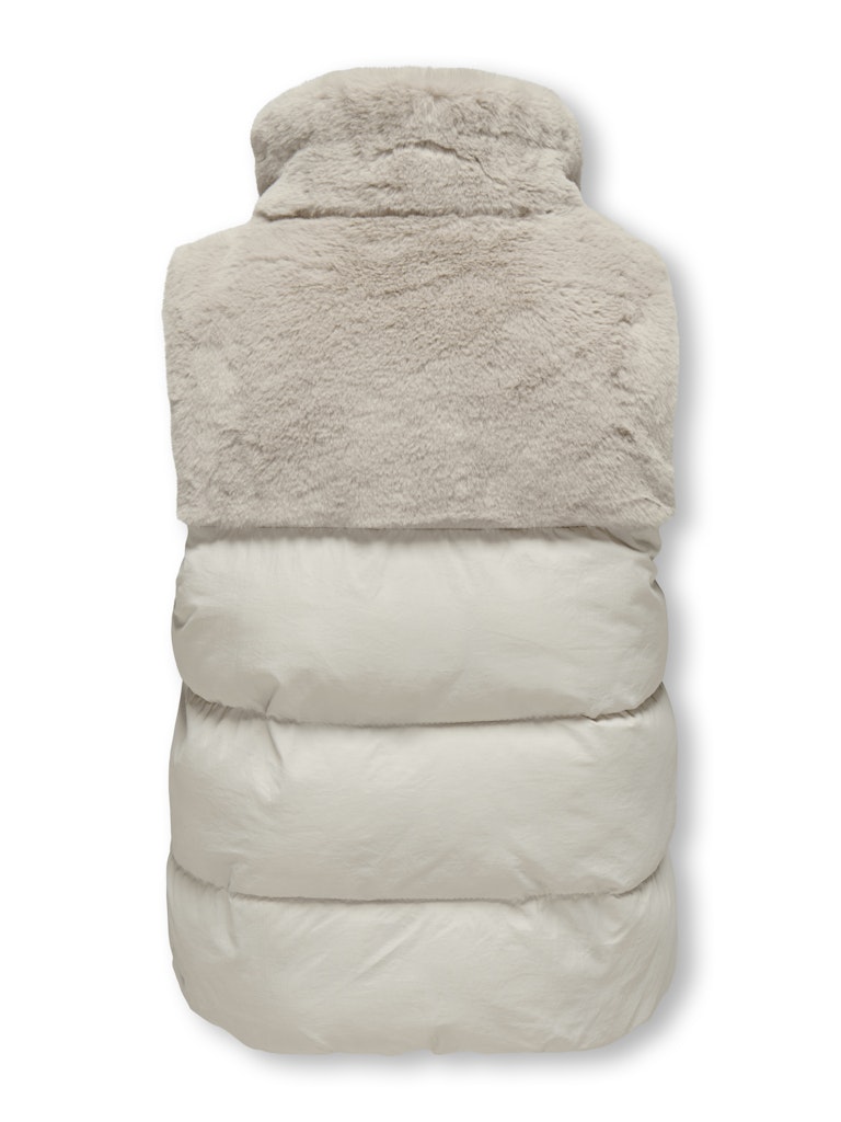Kogwanja Fur Puffer Mix Waistcoat Otw - Beige