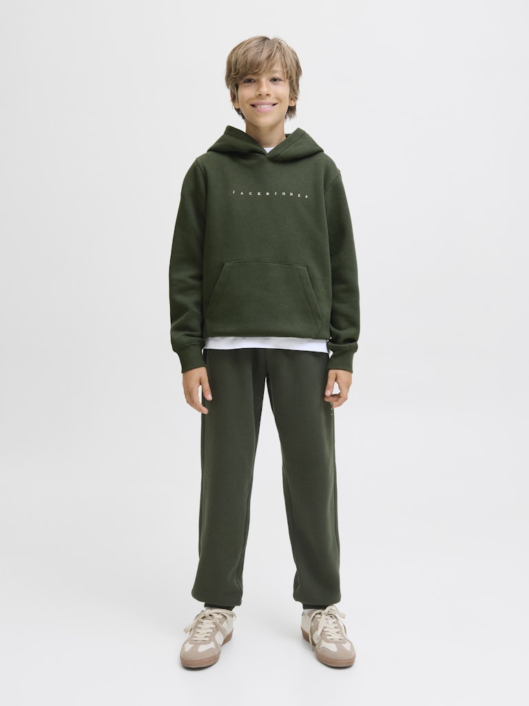 Jjestar Jj Sweat Hood Noos Jnr - Donkergroen