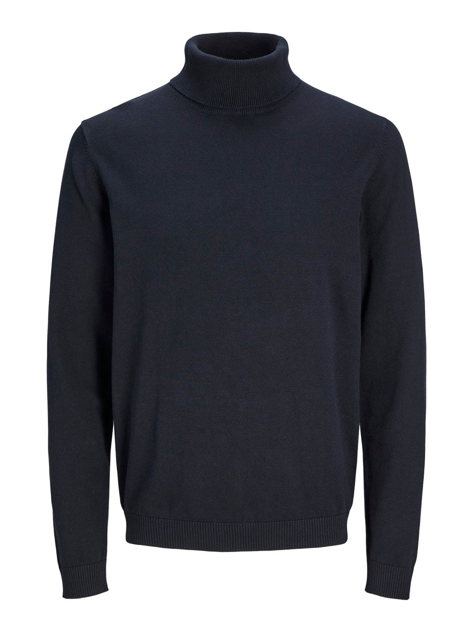 Jjebasic Knit Roll Neck Jnr - Navy