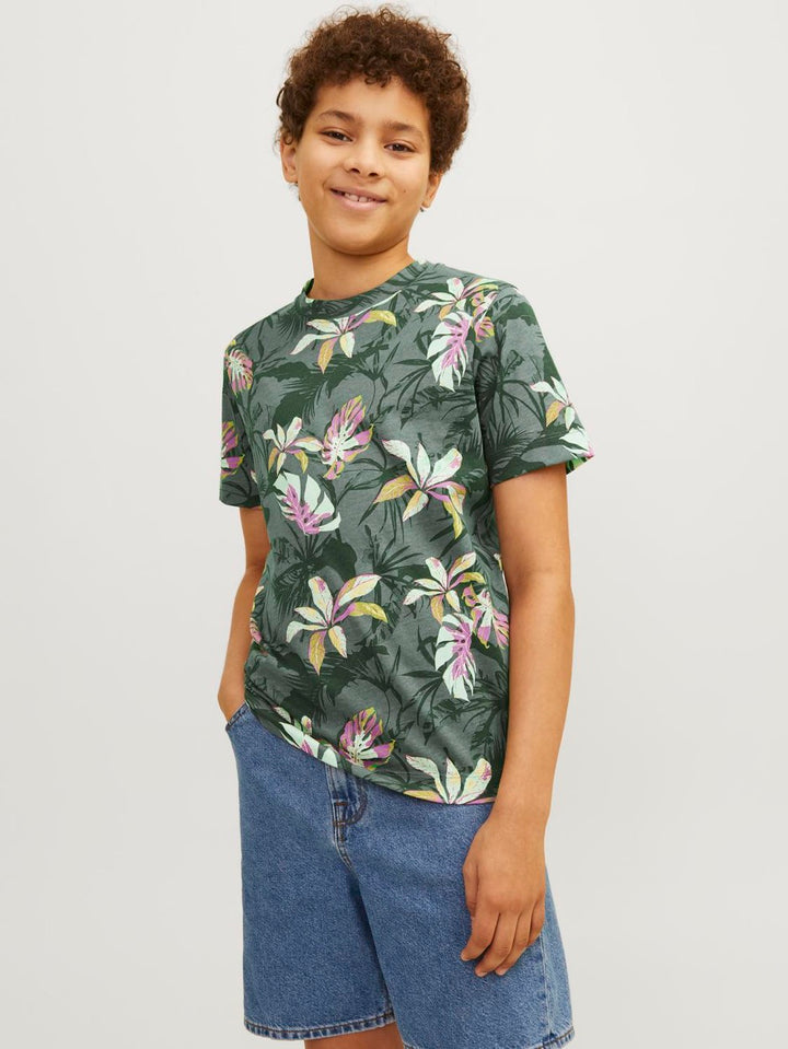 Jortampa Aop Tee Ss Crew Neck Jnr - Groen Dessin