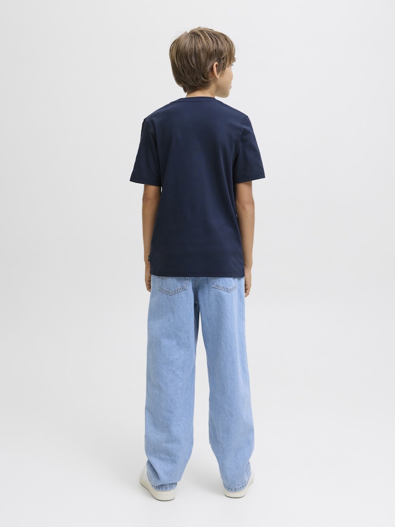 Jprblachad Branding Ss Crew N Tee Jnr - Navy