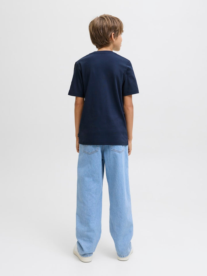 Jprblachad Branding Ss Crew N Tee Jnr - Navy