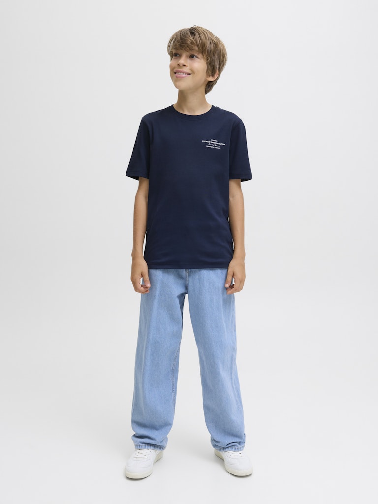 Jprblachad Branding Ss Crew N Tee Jnr - Navy