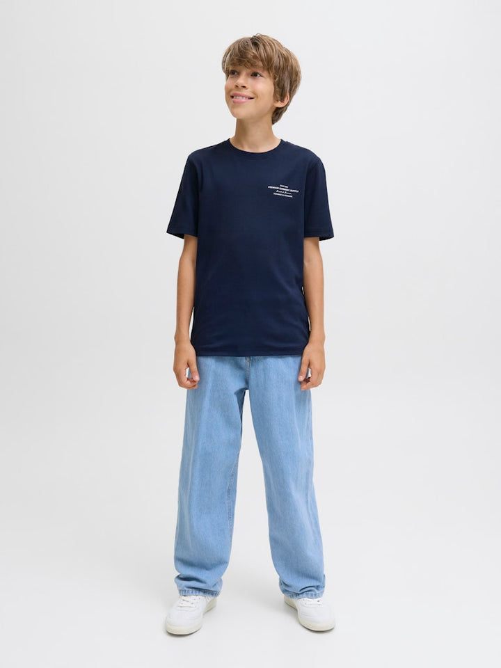 Jprblachad Branding Ss Crew N Tee Jnr - Navy