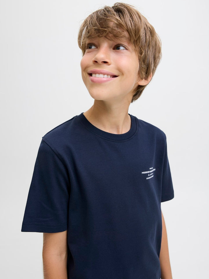 Jprblachad Branding Ss Crew N Tee Jnr - Navy