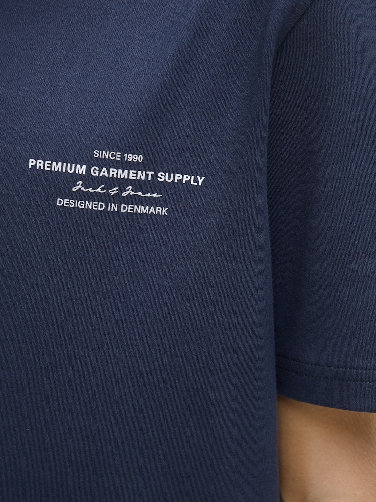 Jprblachad Branding Ss Crew N Tee Jnr - Navy