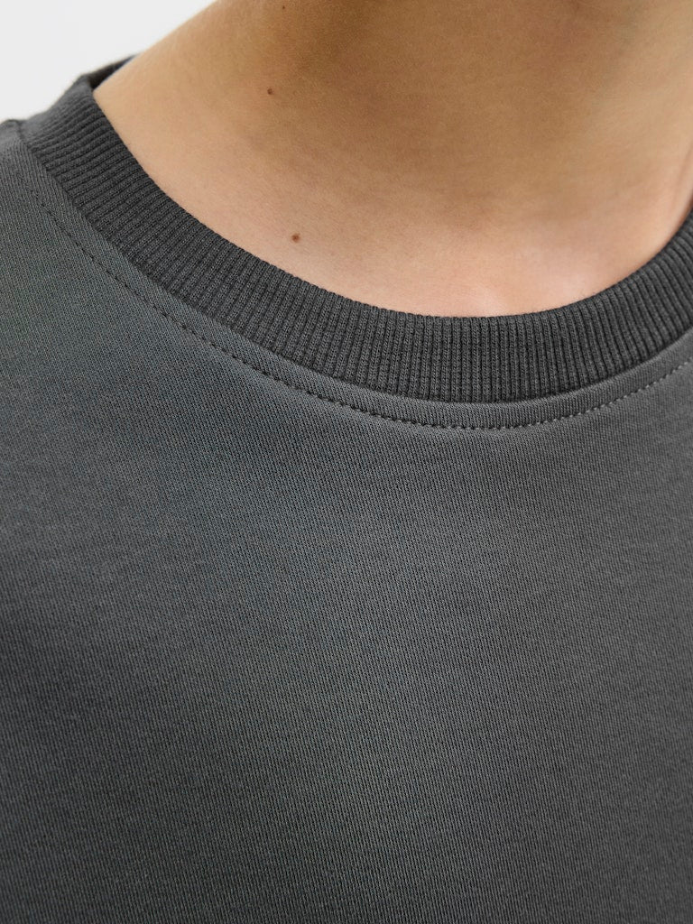 Jprblachad Branding Ss Crew N Tee Jnr - Grijs