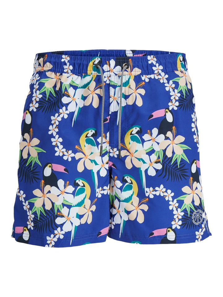 Jpstfiji Jjswim Aop Ss24 Ly Jnr - Blauw Dessin