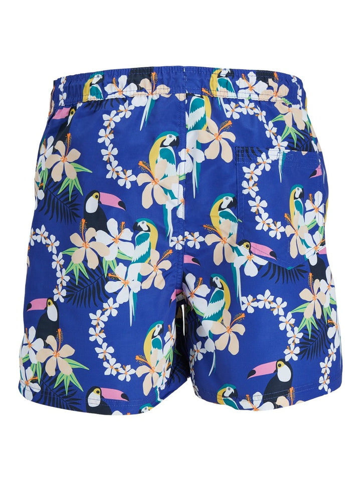 Jpstfiji Jjswim Aop Ss24 Ly Jnr - Blauw Dessin