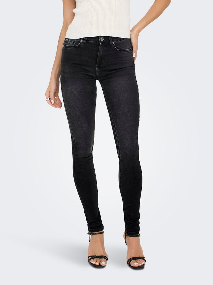 Onlblush Life Mid Sk Dnm Rea1099 No - Black Denim