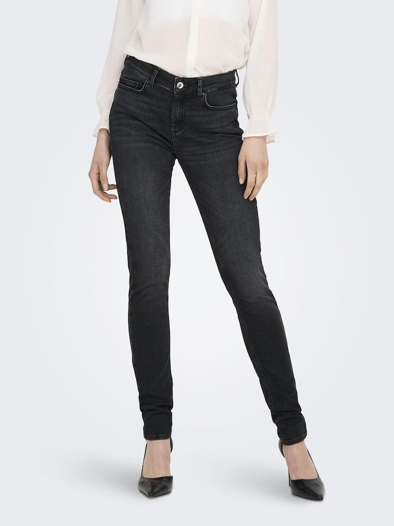 Onlblush Mid Sk Dnm Rea967 - Black Denim