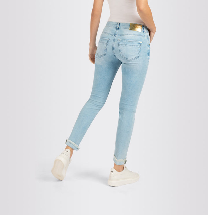 Mac Jeans - Rich Cropped Fringe - Blue Denim