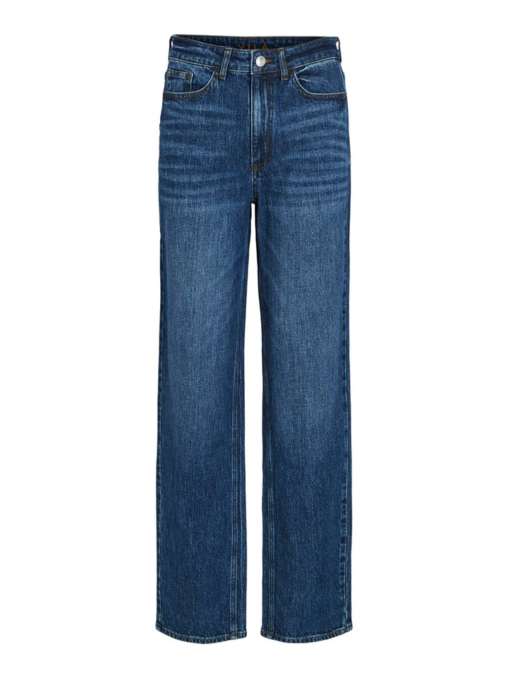 Vikelly Jaf Hw Straight Jeans - Blue Denim