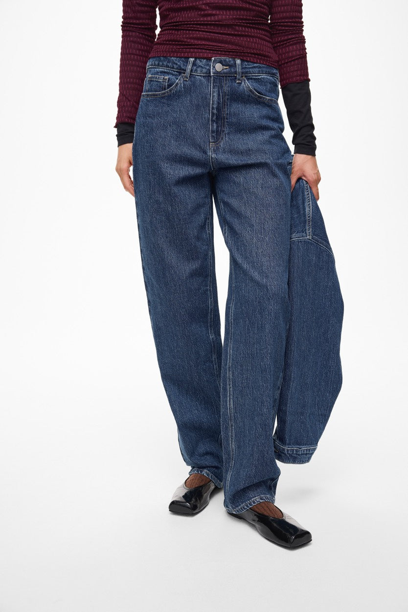 Vikelly Jaf Hw Straight Jeans - Blue Denim