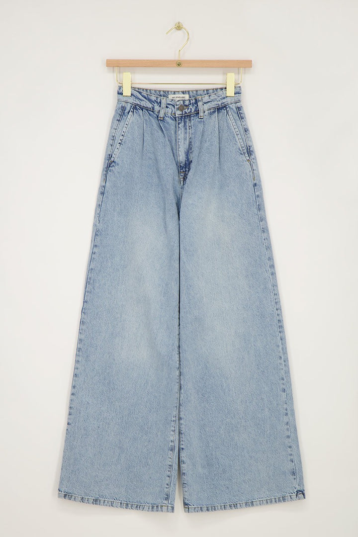 Blauwe Denim Wide Leg Jeans - Blue Denim