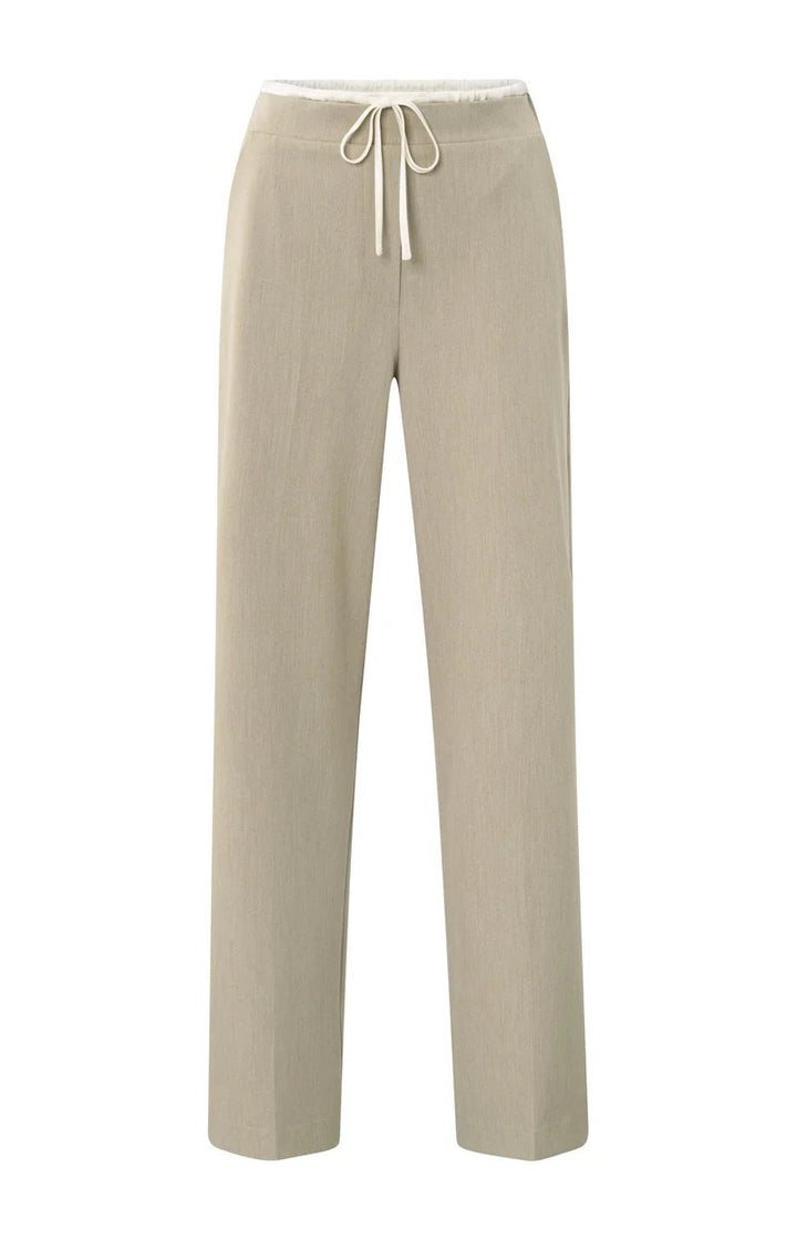 Woven Wide Leg Trousers With C - Zand