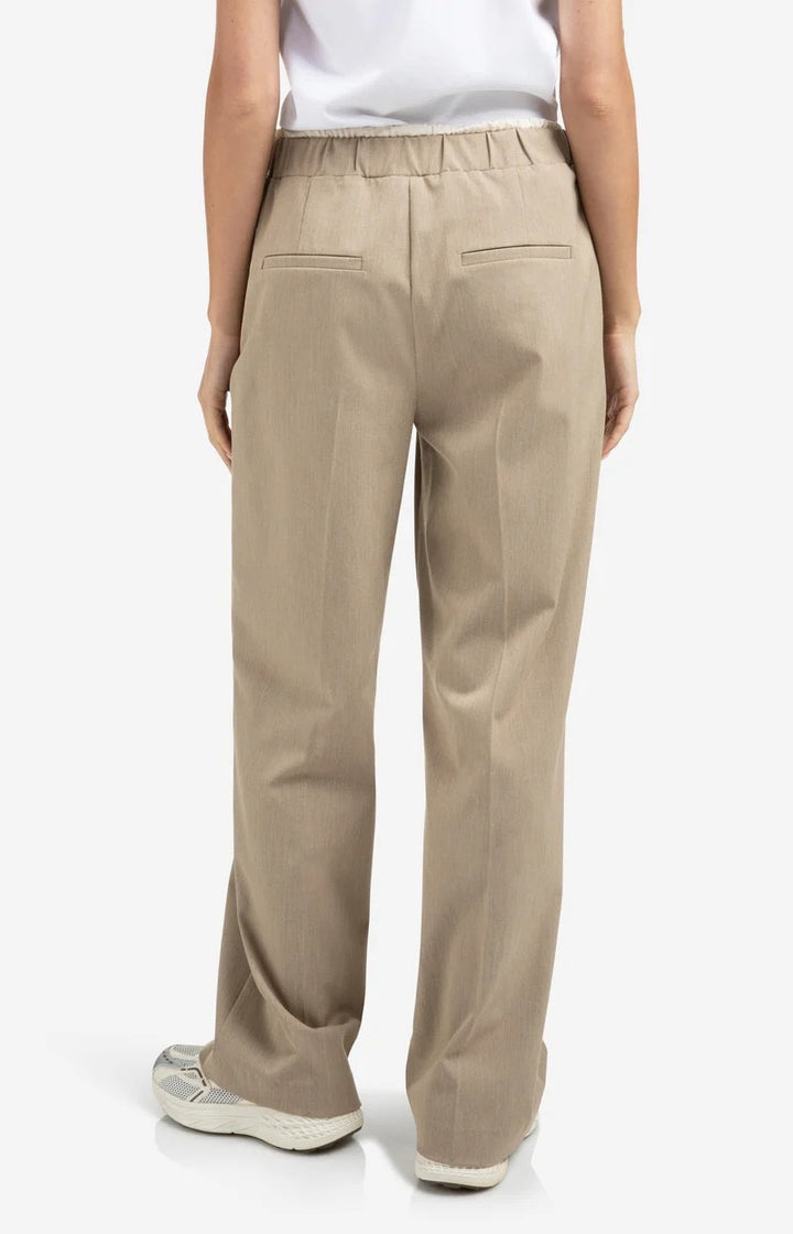 Woven Wide Leg Trousers With C - Zand