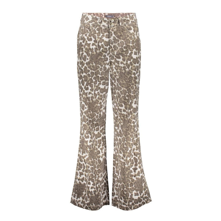 Jeans Wide Leopard - Zand Dessin