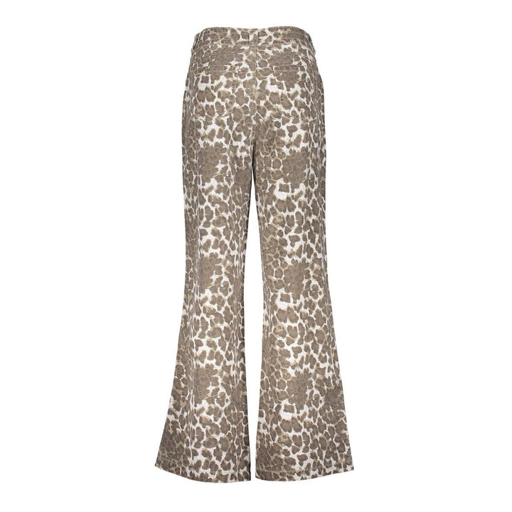 Jeans Wide Leopard - Zand Dessin