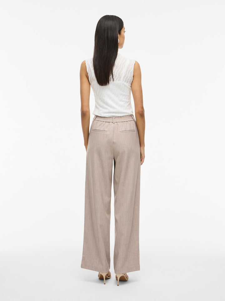 Vivarone Hw Wide Pant - Noos - Zand Dessin