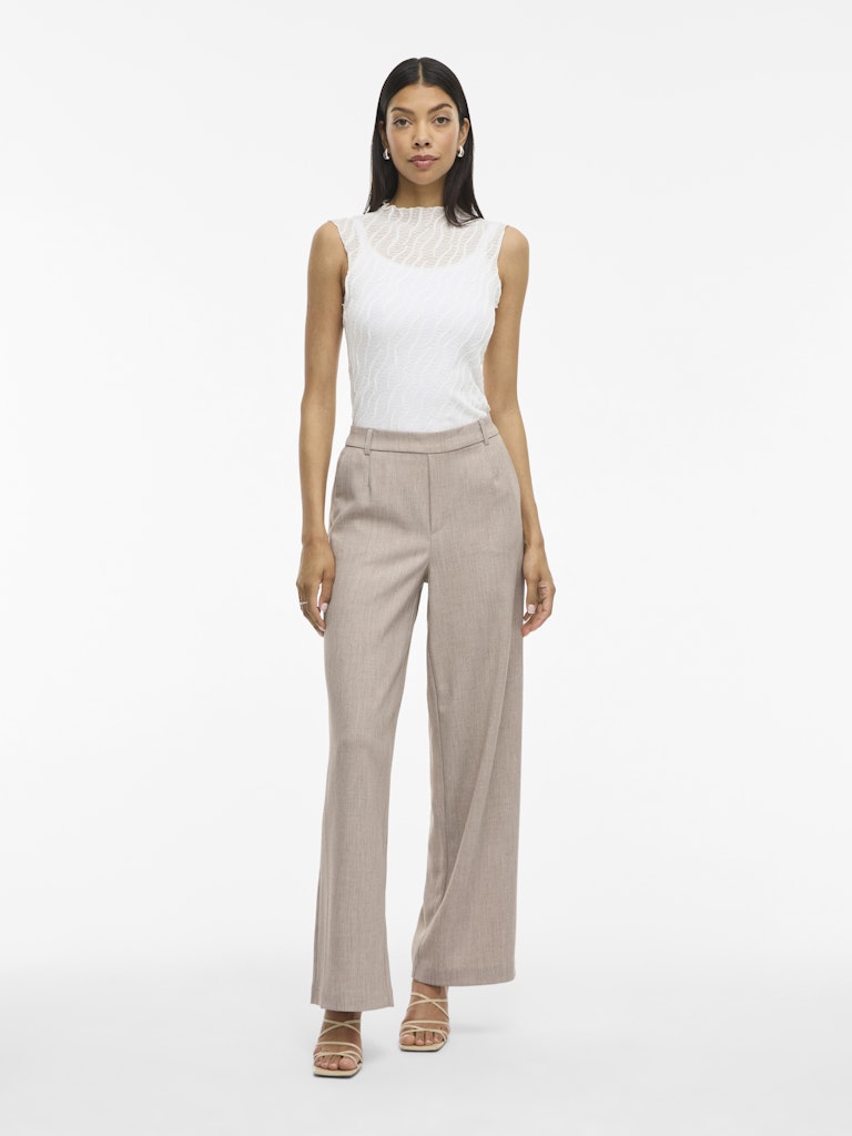 Vivarone Hw Wide Pant - Noos - Zand Dessin