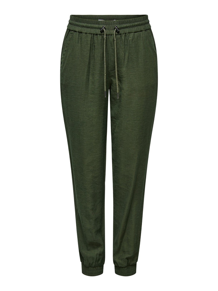 Onlkelda-emery Mw Pull-up Pants Pnt - Donkergroen