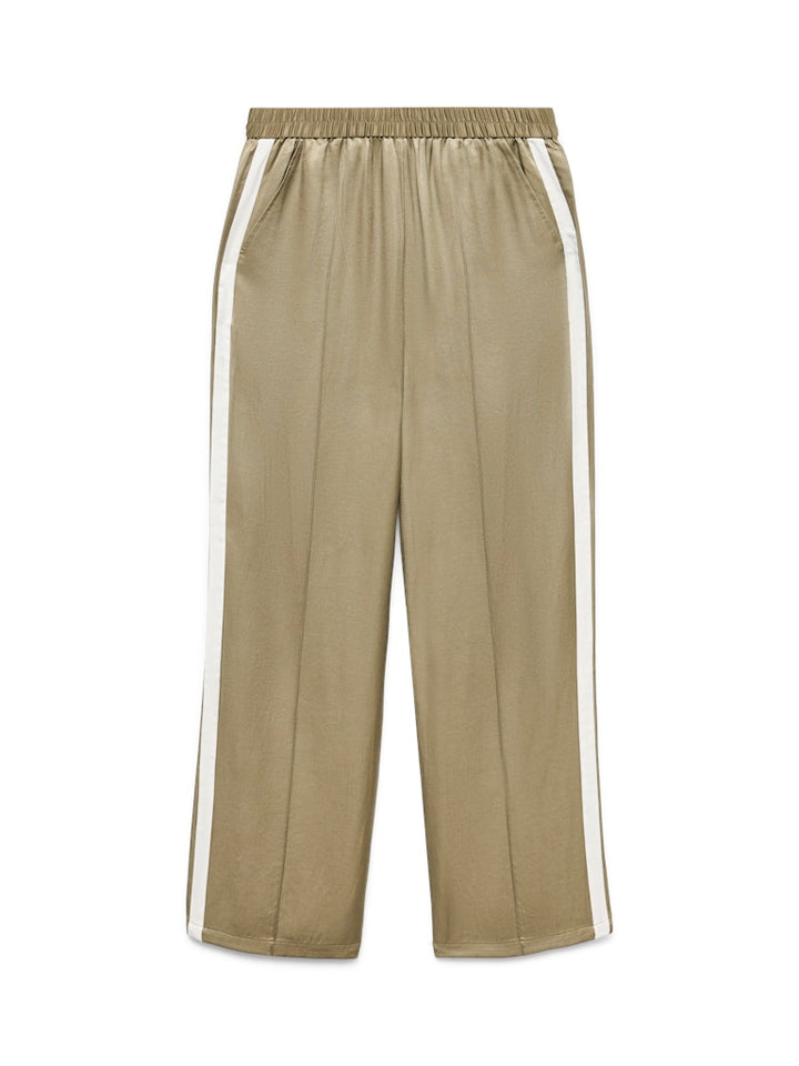 Vmvina Detail Hw Straight Pants Wvn Ga - Groen Dessin