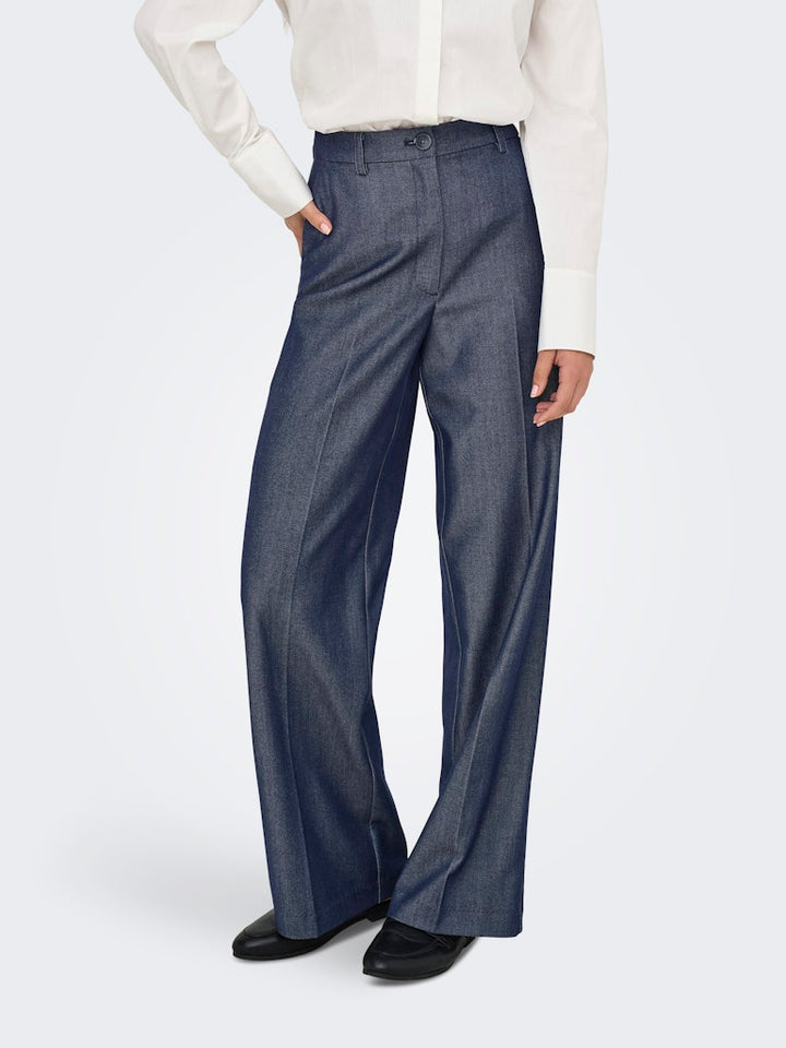 Jdyanthony Bloom Hw Pant Tlr - Blue Denim