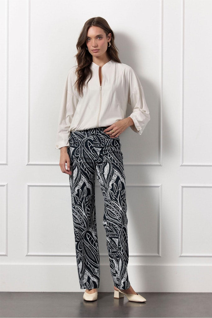 Marilon Summer Dot Trousers - Blauw Dessin