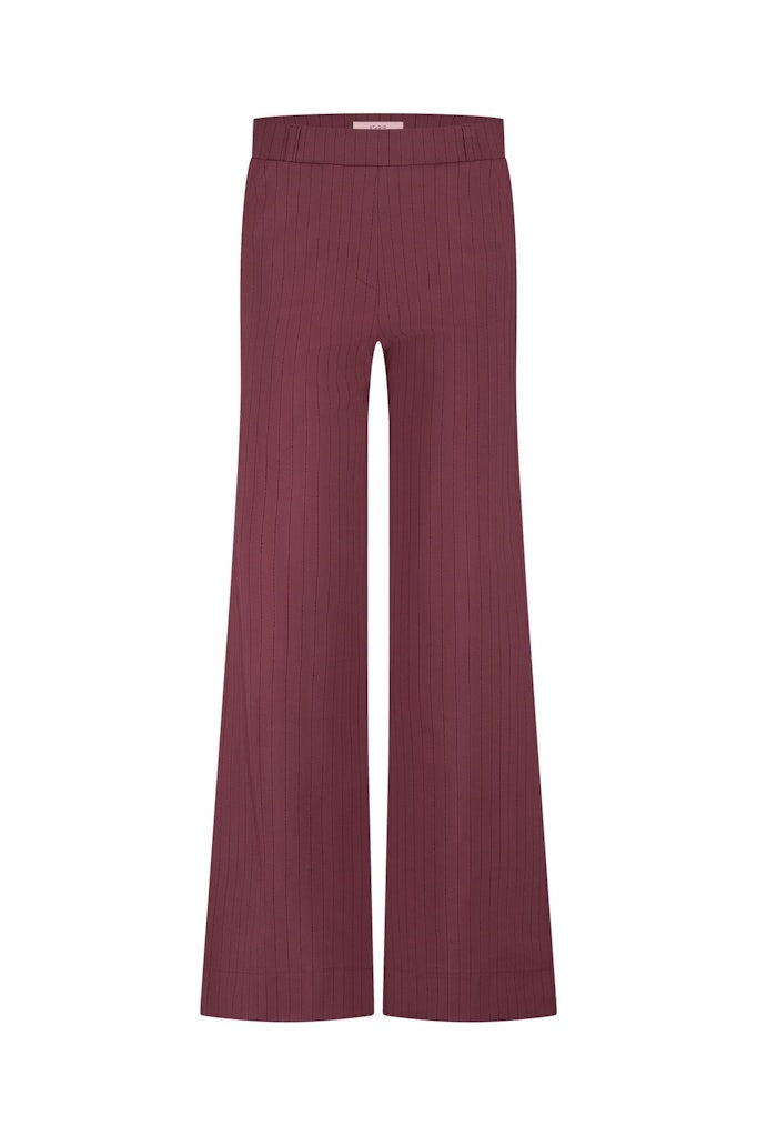 Luz Stripe Trouser - Bordeaux