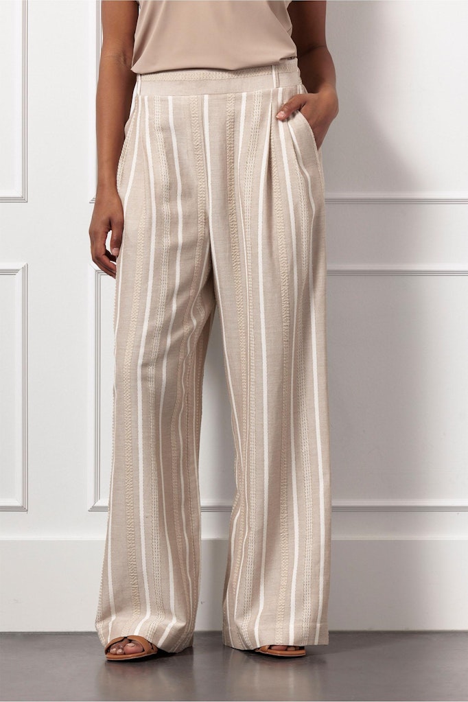 Fardeau Gold Stripe Trousers - Bruin Dessin