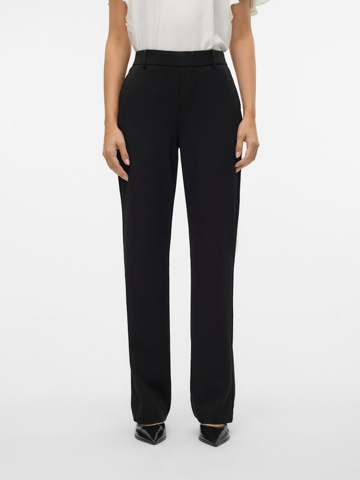 Vmmaya Mw Straight Solid Pant Noos - Zwart