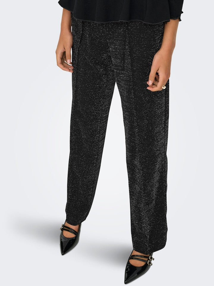 Onlpoptrash-suki Alya Life Glitter Pnt - Zwart