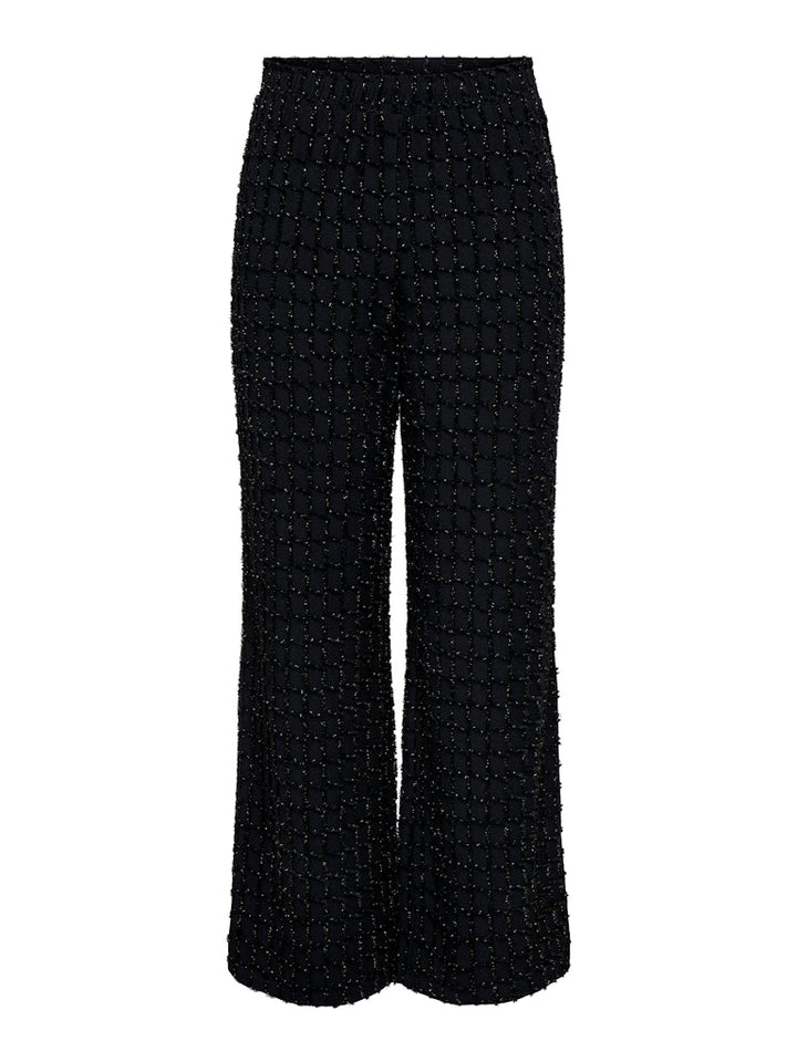 Onlines Life Wide Glitter Pant Jrs - Zwart