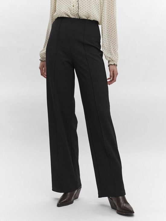 Vmbecky Hr Wide Pull On Pant Noos - Zwart