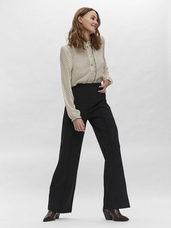 Vmbecky Hr Wide Pull On Pant Noos - Zwart